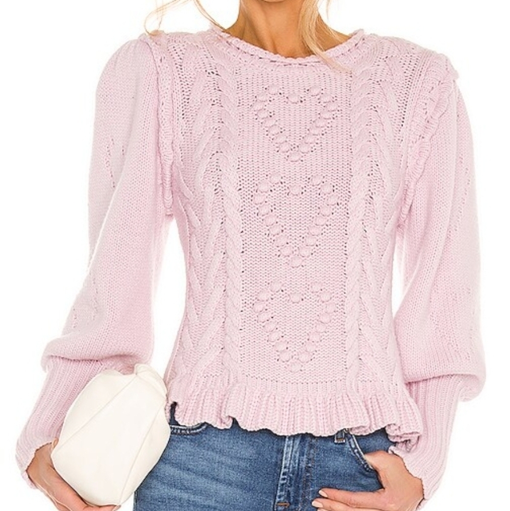 Loveshackfancy Calantha Pullover Sweater Cherry B… - image 3